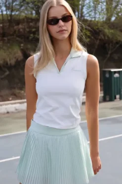 W. Racquet Club Polo Top White/Pistachio