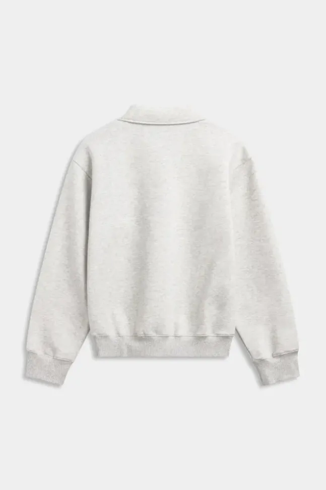 W. Racquet Club Rugby Shirt Grey Melange W. Dark Olive