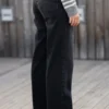 W Wide Jeans Black Washed