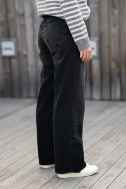 W Wide Jeans Black Washed