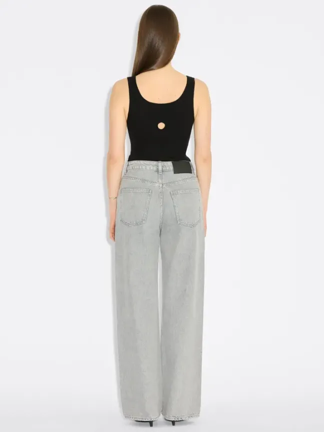 W Wide Jeans Light Grey