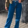 W Wide Jeans Mid Blue