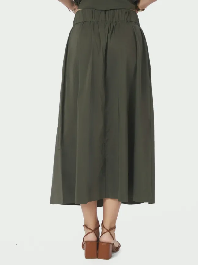 Yara Poplin Skirt Army