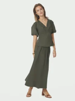 Yara Poplin Skirt Army