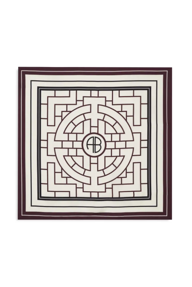 York Scarf AB Fig Burgundy