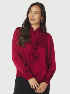 Zamola Blouse Dark Red