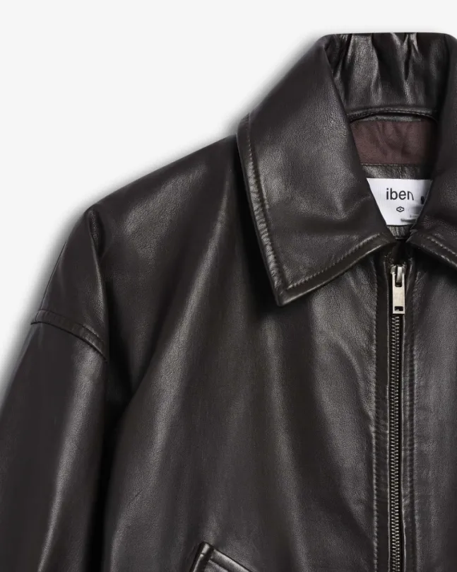 Zephyr Leather Jacket Espresso Brown