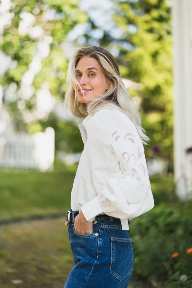 Zimia LS Shirt Star White